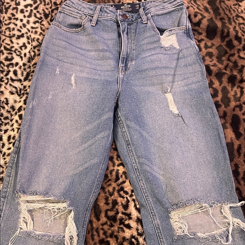 Hollister Ultra High Rise Dad Blue Jeans for Women